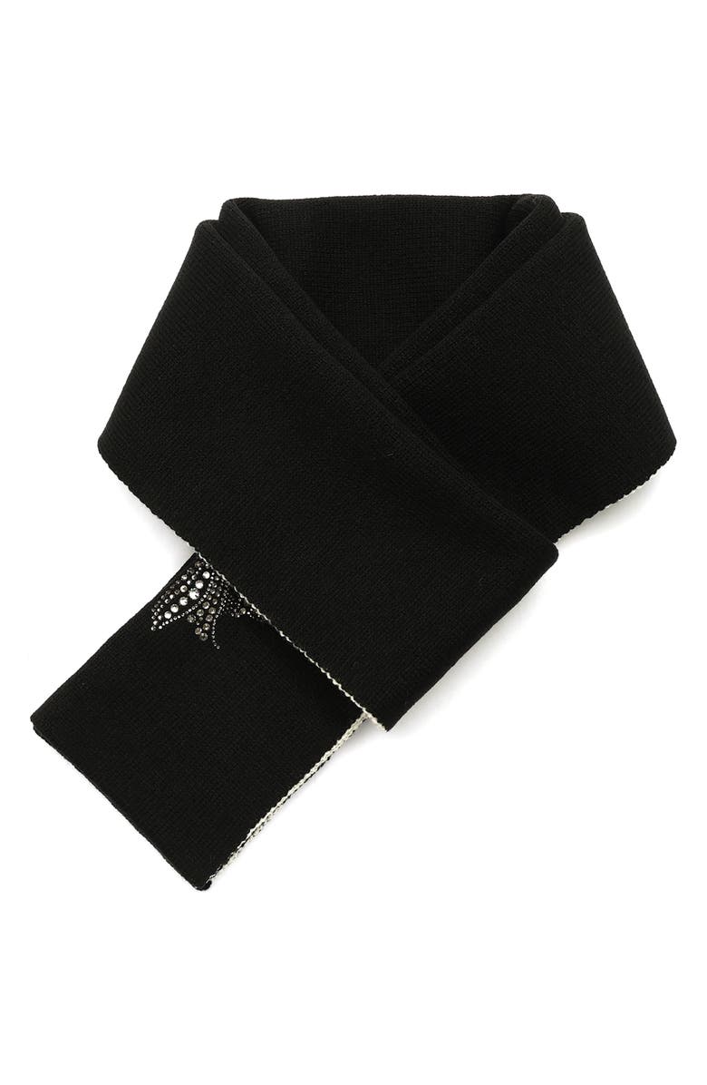 Kurt Geiger London Belgravia Bow Scarf, Alternate, color, Black