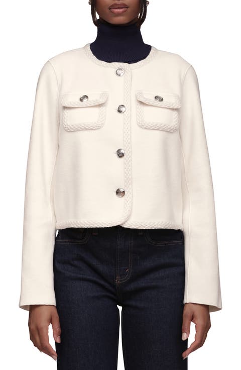 Cropped Collarless Jacket