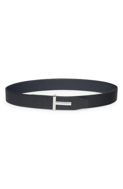 T Icon Reversible Soft Grain Leather Belt