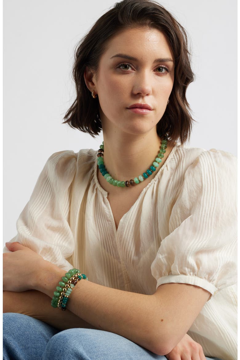 3-Pack Beaded Bracelets, Alternate, color, GREEN MULTI- GOLD