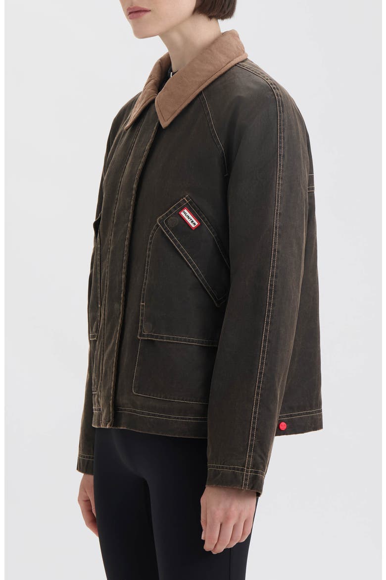 Bex Washed Wax Hunting Jacket, Alternate, color, COFFEE