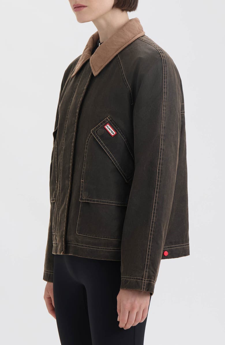 Hunter Bex Washed Wax Hunting Jacket, Alternate, color, Coffee