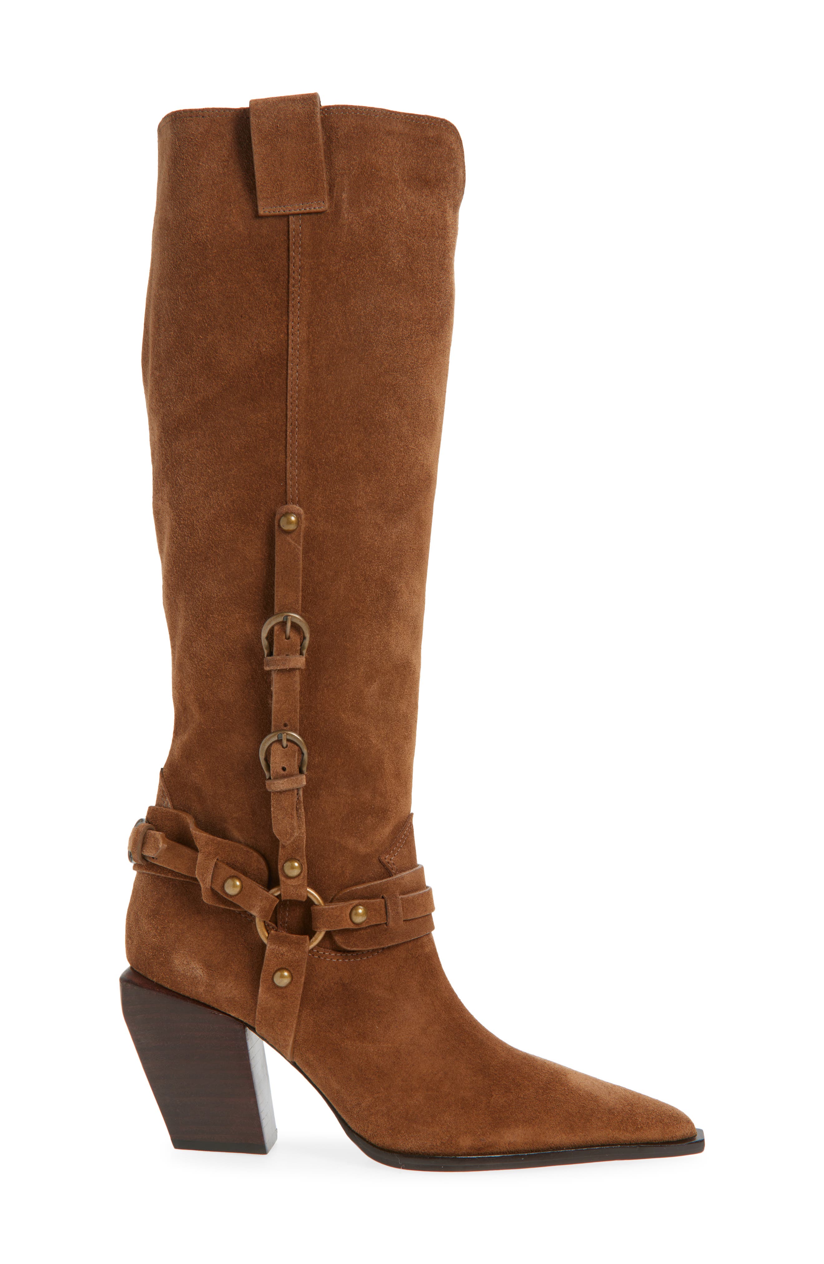 Schutz Maine Up Knee High Buckle Boot, Alternate, color, 