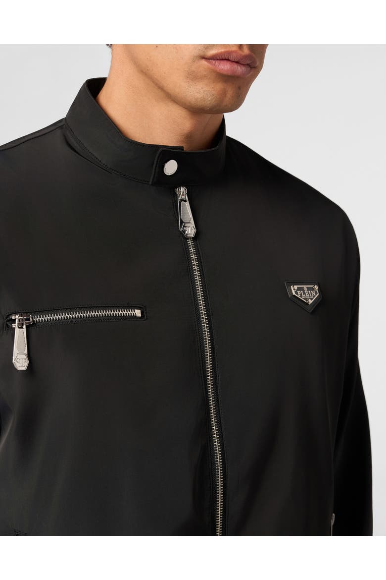 Nylon Motor Jacket Men, Alternate, color, black