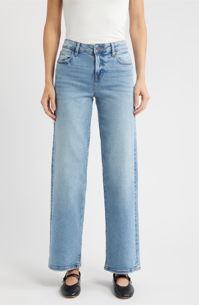 HIDDEN JEANS Wide Leg Dad Jeans, Main, color, Medium Wash