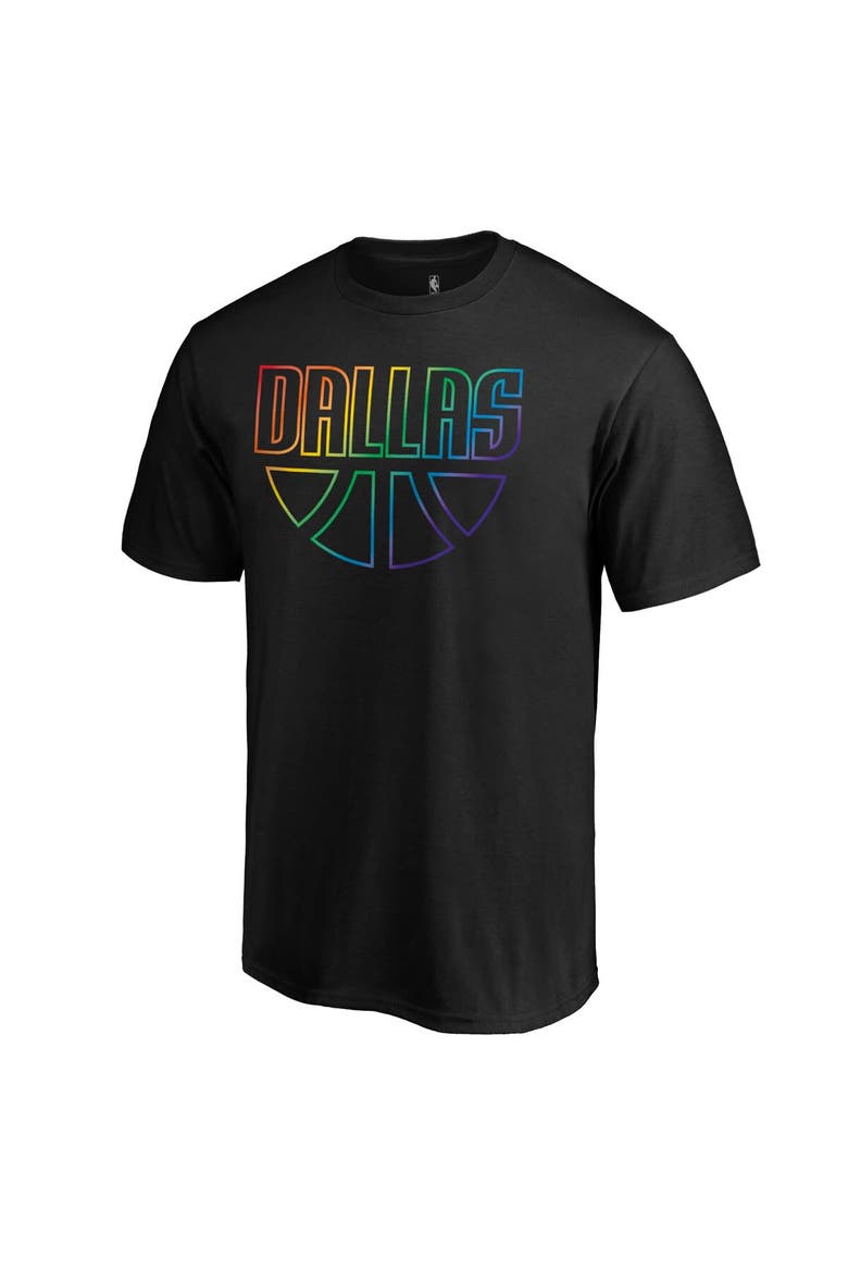 Men's Fanatics Branded Black Dallas Mavericks Team Pride Wordmark T-Shirt, Alternate, color, Black