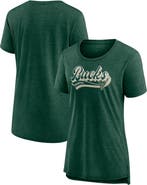 FANATICS Women's Fanatics Branded Hunter Green Milwaukee Bucks League Leader Tri-Blend T-Shirt