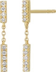 Bony Levy Diamond Linear Drop Earrings