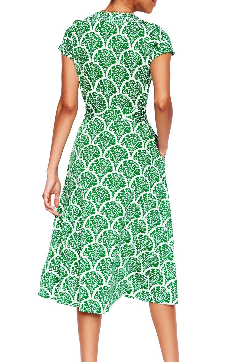 Boden Sara Scallop Print Jersey Shirtdress, Alternate, color, 