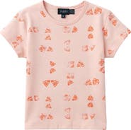 Puddles Girls' Faded Print T-Shirt - Relaxed Fit, Cotton-Spandex