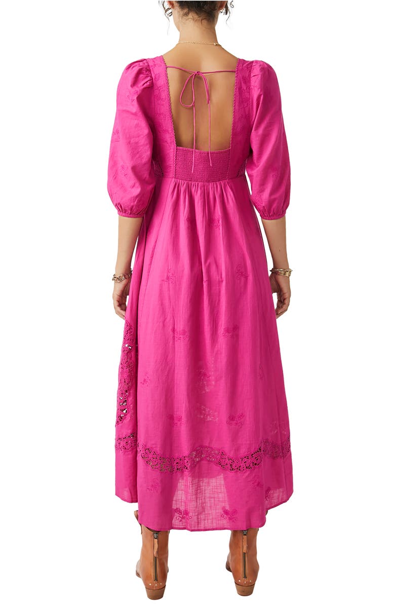 Free People Lisa Lace Trim Midi Dress, Alternate, color, 