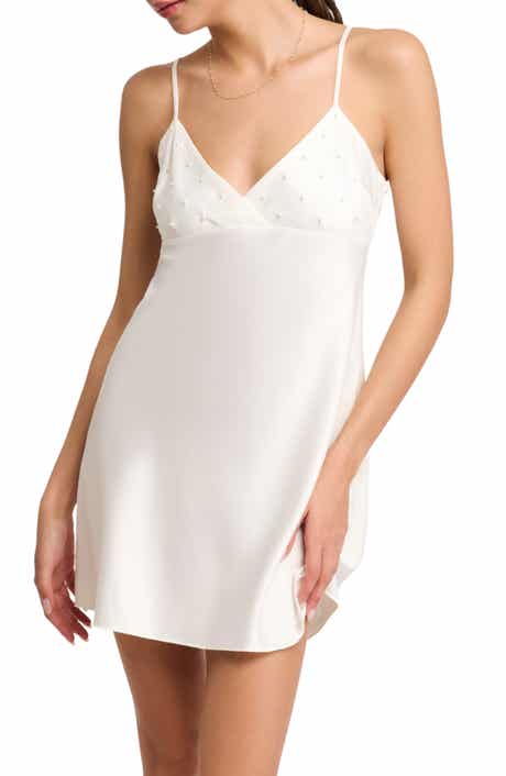 Rya Collection Imitation Pearl Charmeuse Chemise