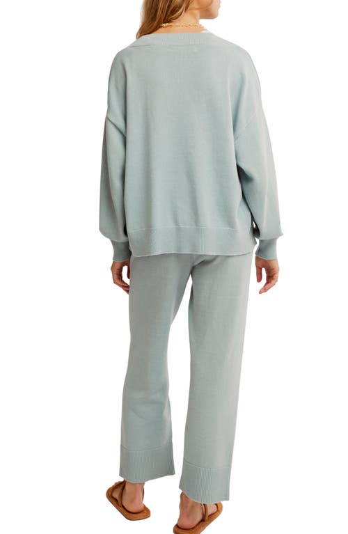 Shop Free People Solar Cardigan & Pants Set In Icy Lake