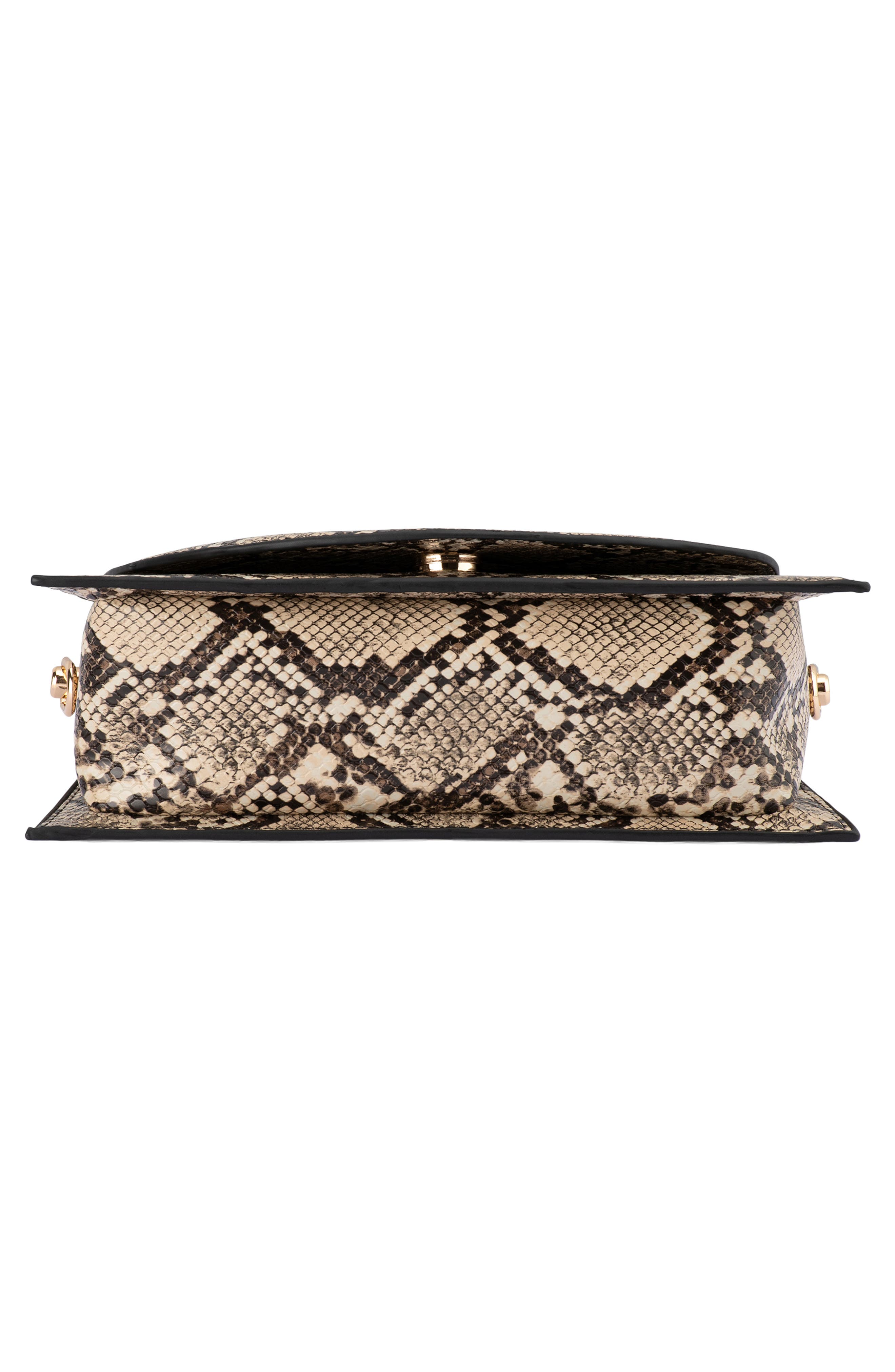 Kendall Snakeskin Embossed Faux Leather Top Handle Bag, Alternate, color, NATURAL
