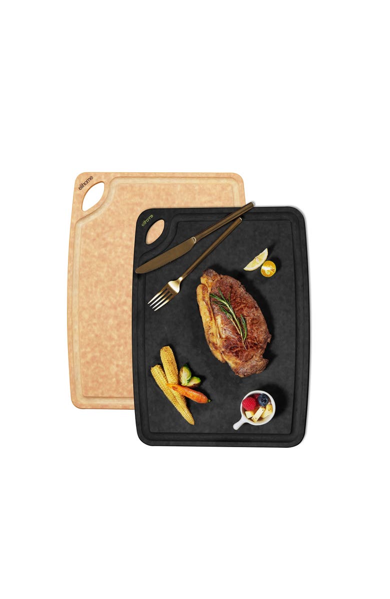 Eli Home Classic Series 2-In-1 Set Cutting Board- 10 x 13 x 1/4, Main, color, Brown