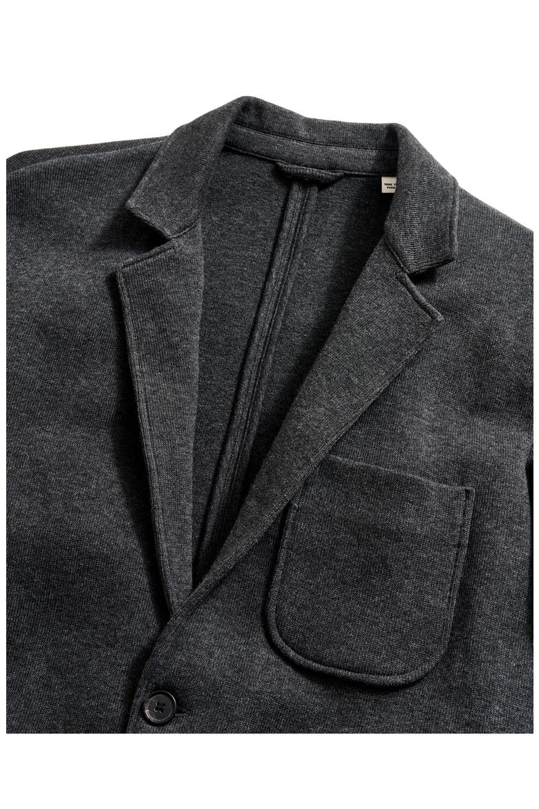Heathered Knit Sport Coat, Alternate, color, CHARCOAL HEATHER