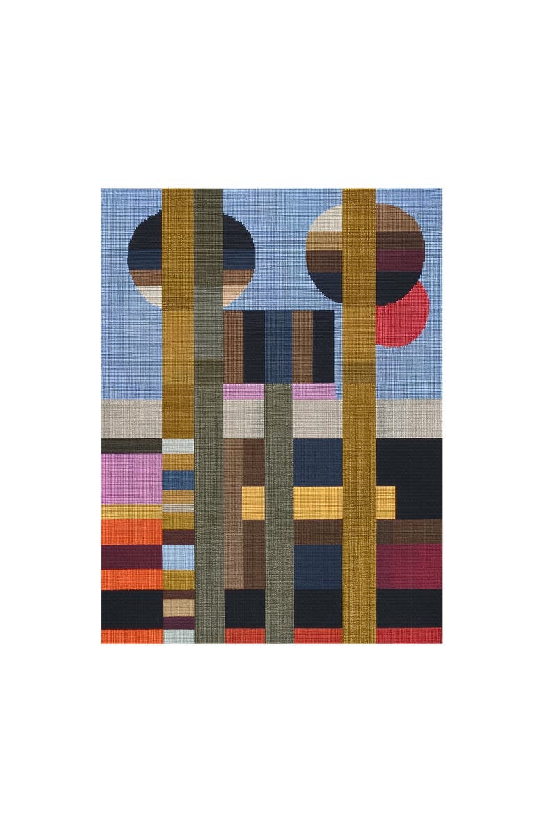 Forma Art Studio Woven Perspectives No. 13 Geometric Abstract Art Print, Main, color, Black Frame - 30X40
