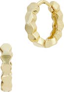 SAVVY CIE JEWELS Wavy Huggie Hoop Earrings