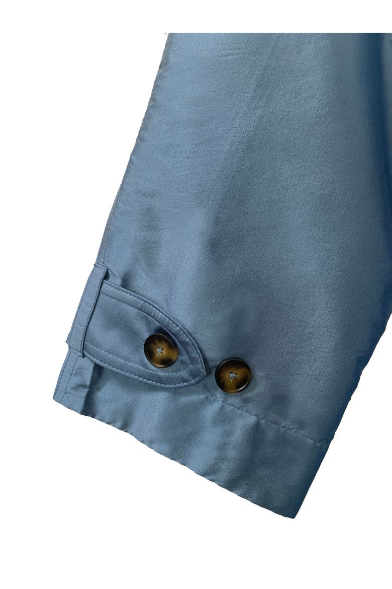 Delia Long Oversized Trench, Alternate, color, Light Blue