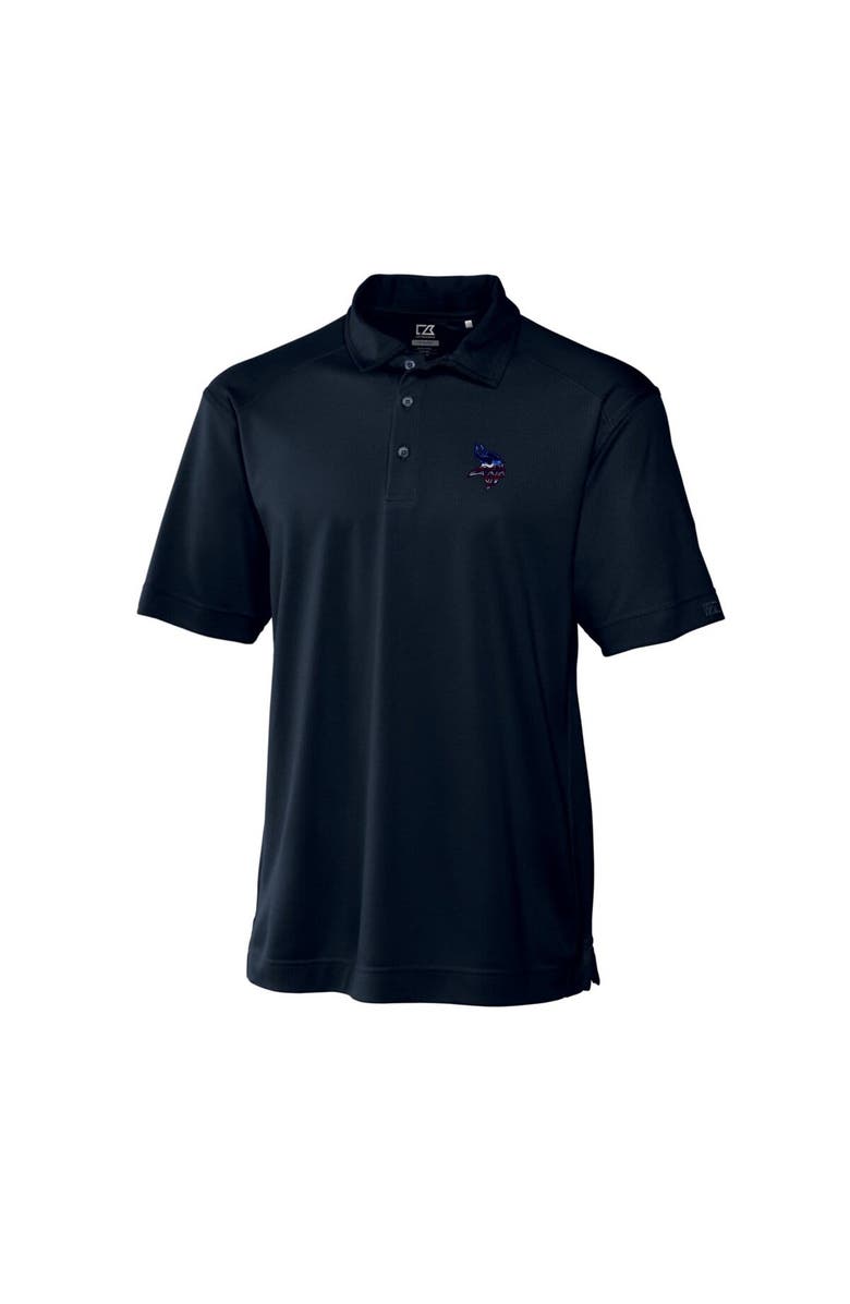 Cutter & Buck Men's Cutter & Buck Navy Minnesota Vikings Big & Tall DryTec Genre Textured Solid Polo, Alternate, color,