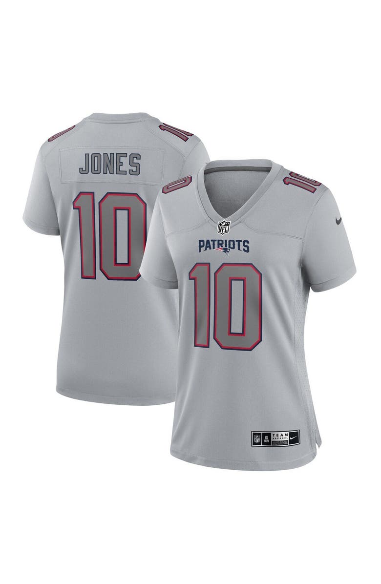 Nike Women's Nike Mac Jones Gray New England Patriots Atmosphere Fashion Game Jersey, Main, color, 