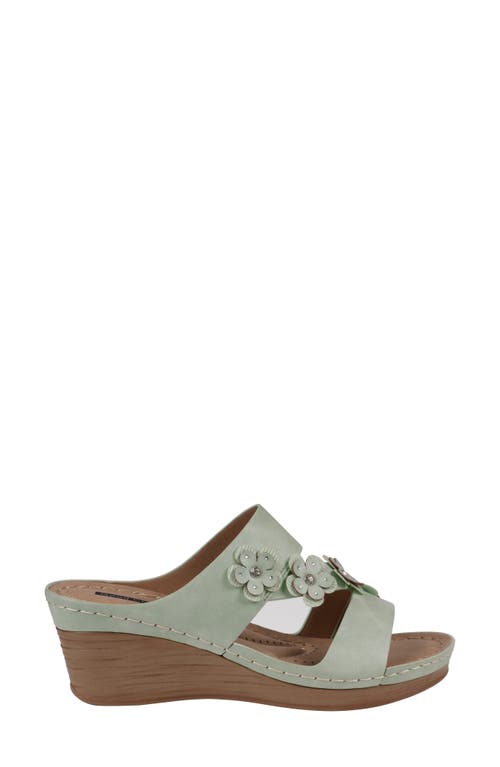 Gc Shoes Halia Wedge Sandal In Sage