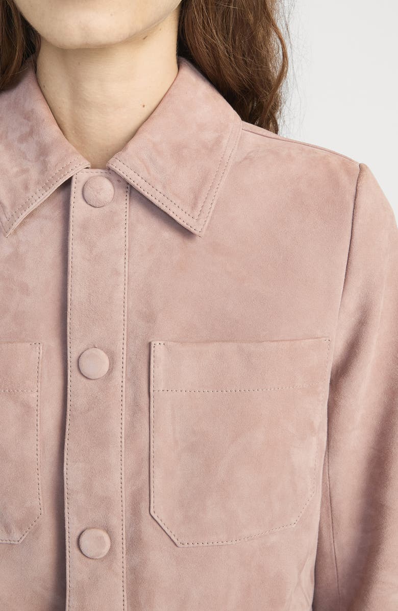 FRAME The Small Suede Jacket, Alternate, color, Mauve