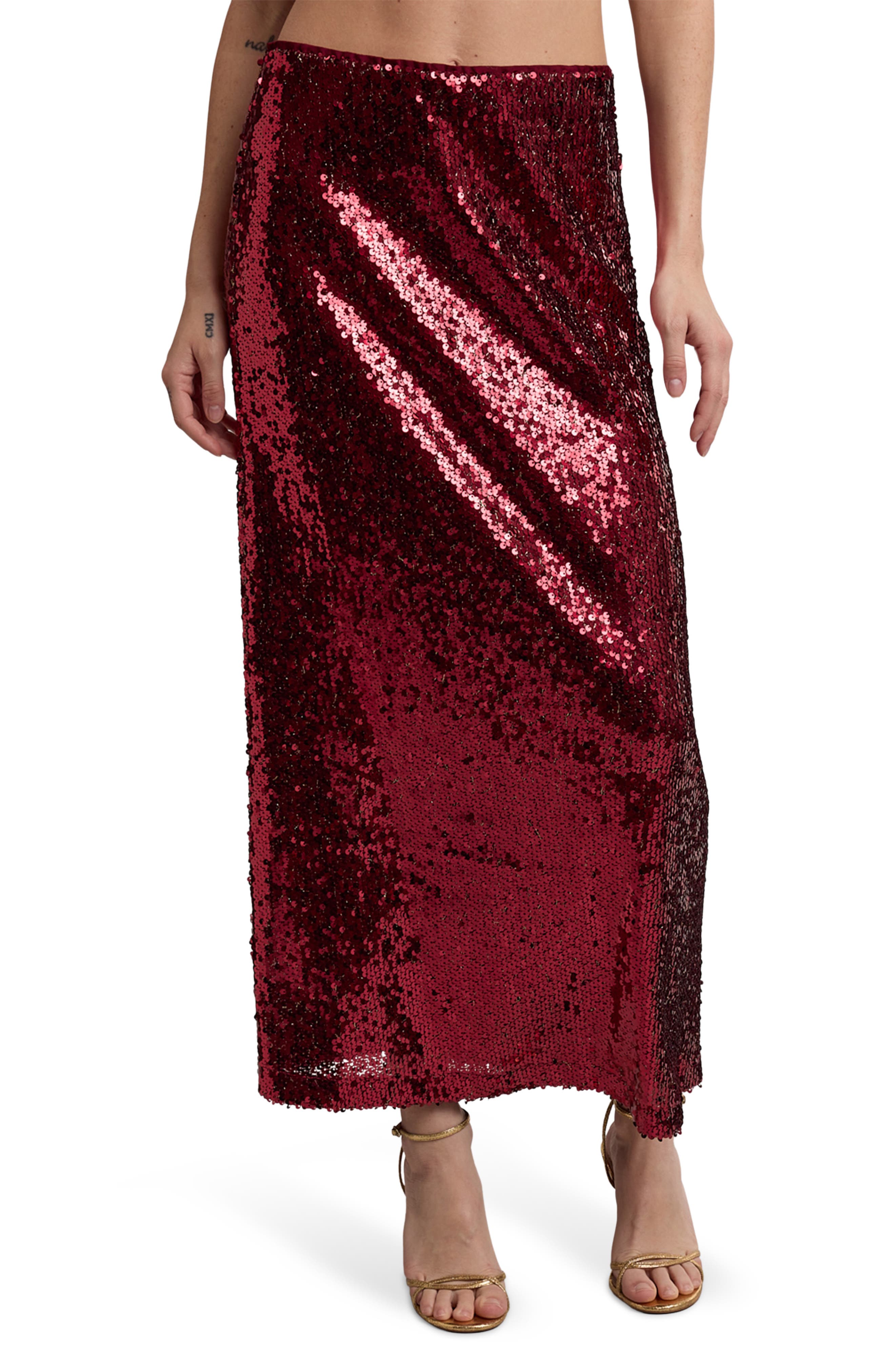 Sequin Maxi Skirt