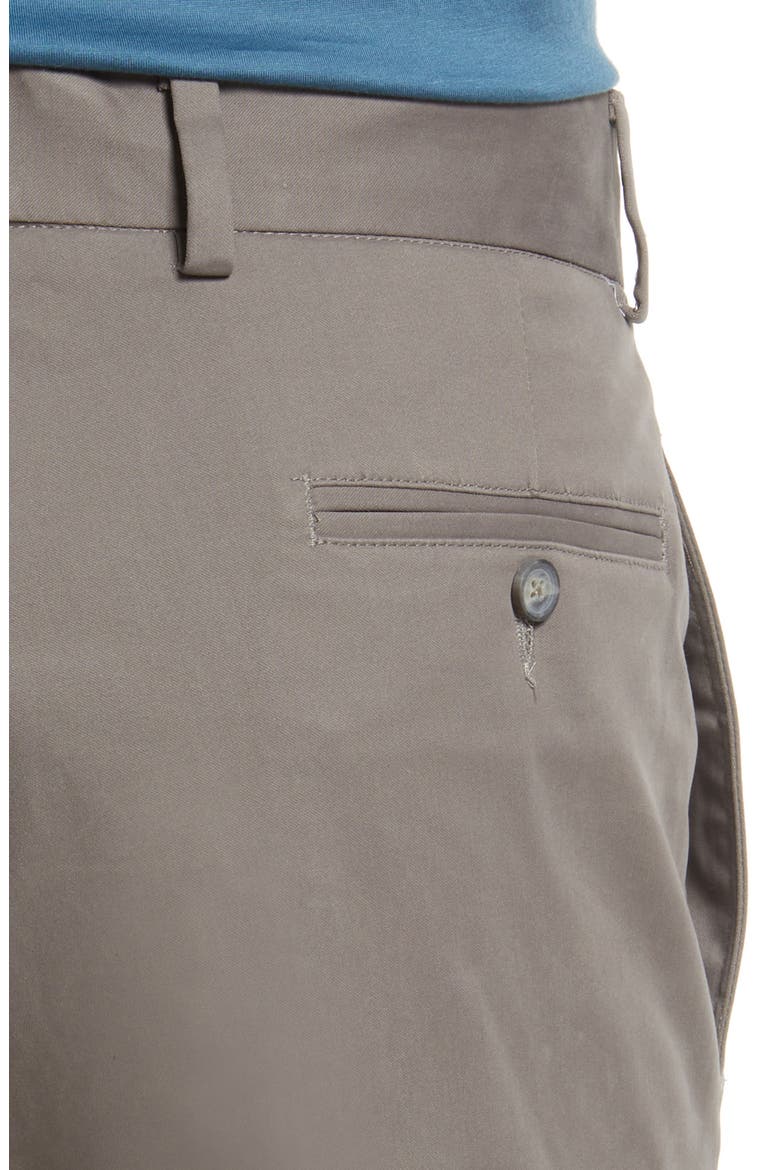Charleston Khakis Flat Front Stretch Sateen Pants, Alternate, color, GREY