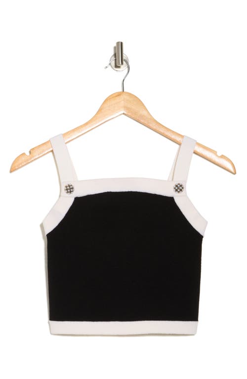 Alice And Olivia Dandi Wool-blend Tank In Black