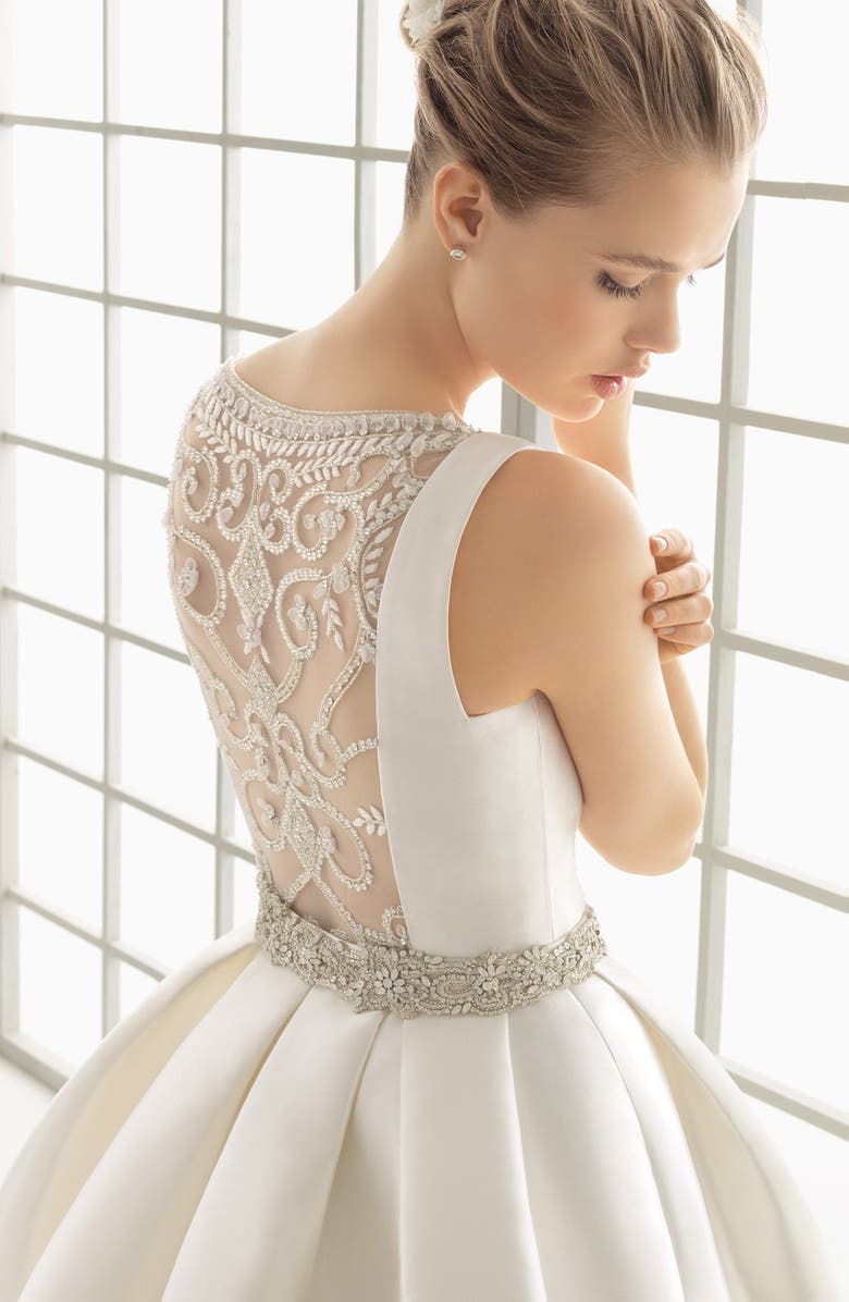 Rosa Clará Couture Delfos Beaded Back Ballgown Dress, Alternate, color,