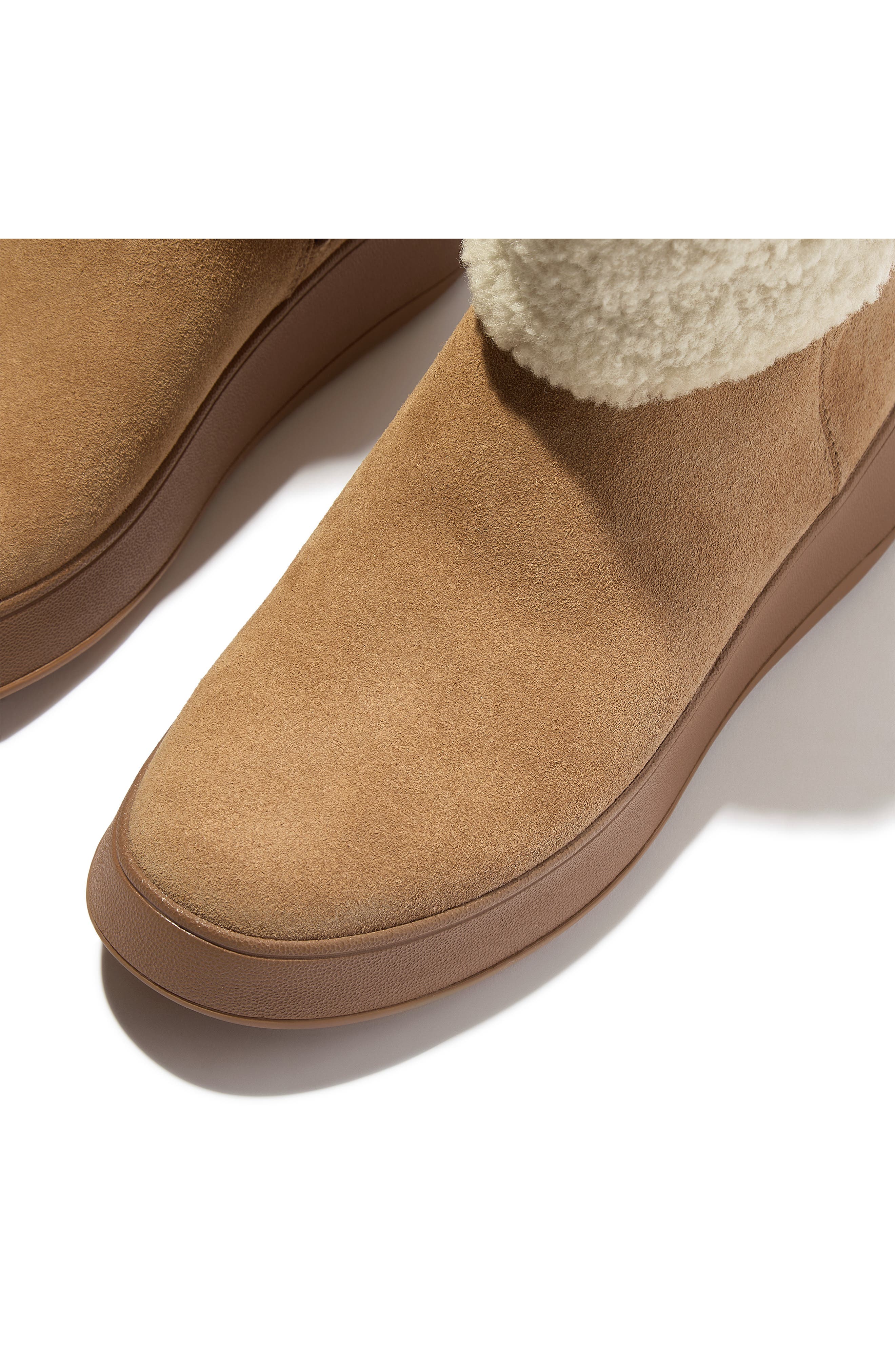 F-Mode Genuine Shearling Boot, Alternate, color, DESERT TAN