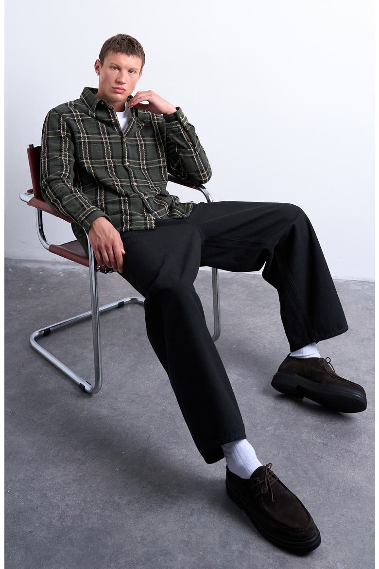 Textured Check Overshirt, Alternate, color, MEDIUM GREEN