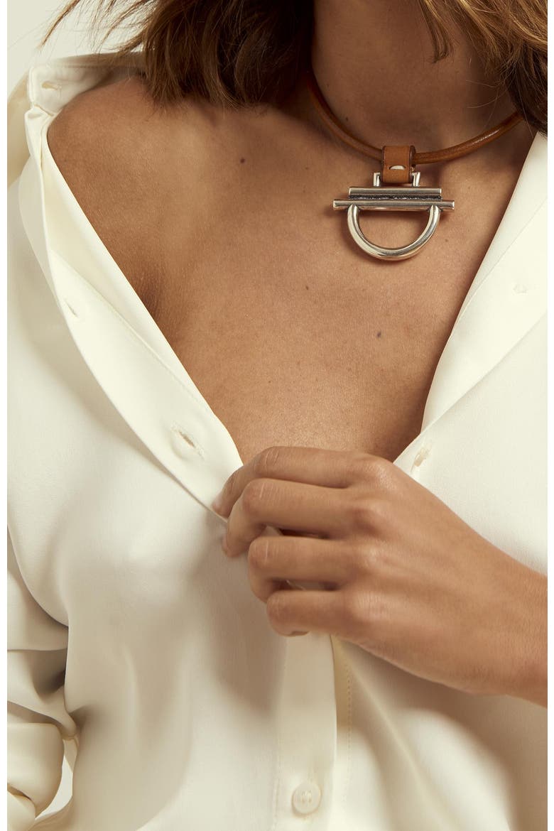 Sunrise Choker, Alternate, color, Silver