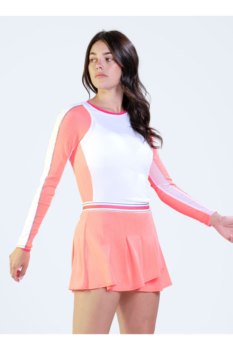 Topspin Long Sleeve Top, Main, color, White