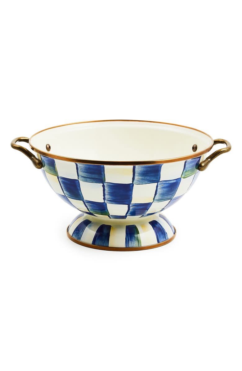 MACKENZIE CHILDS Royal Check Enameled Steel Almost Everything Bowl, Main, color, 