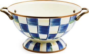 MACKENZIE CHILDS Royal Check Enameled Steel Almost Everything Bowl ...
