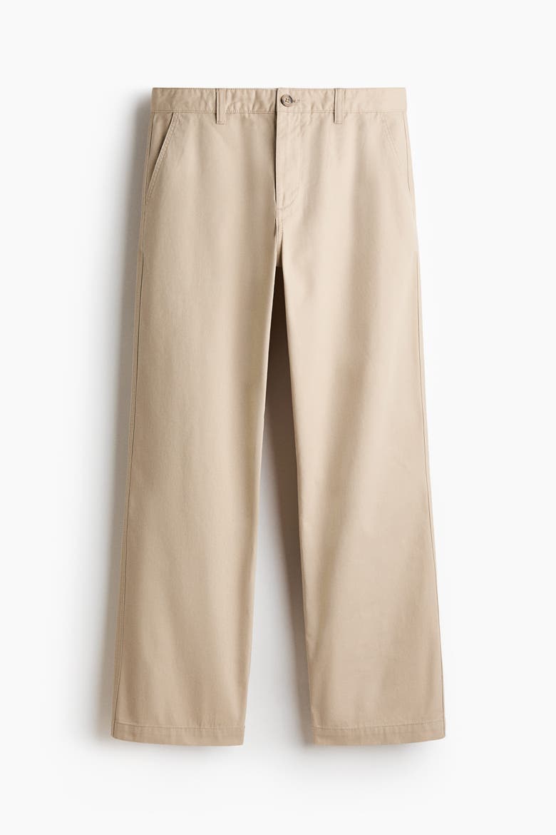 Relaxed-Fit Cotton Chinos, Alternate, color, Light beige