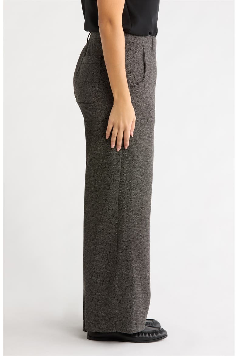 Whitney High Waist Wide Leg Pants, Alternate, color, BLACK/ BIRCH