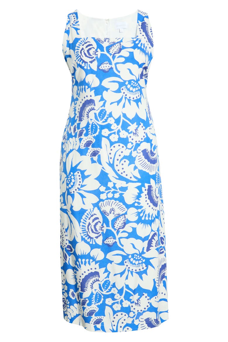 Ronan Floral Troy Maxi Dress, Alternate, color, BLUE-WHITE
