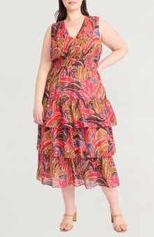 The Good Journey Sleeveless Ruffle Tiered Midi Dress