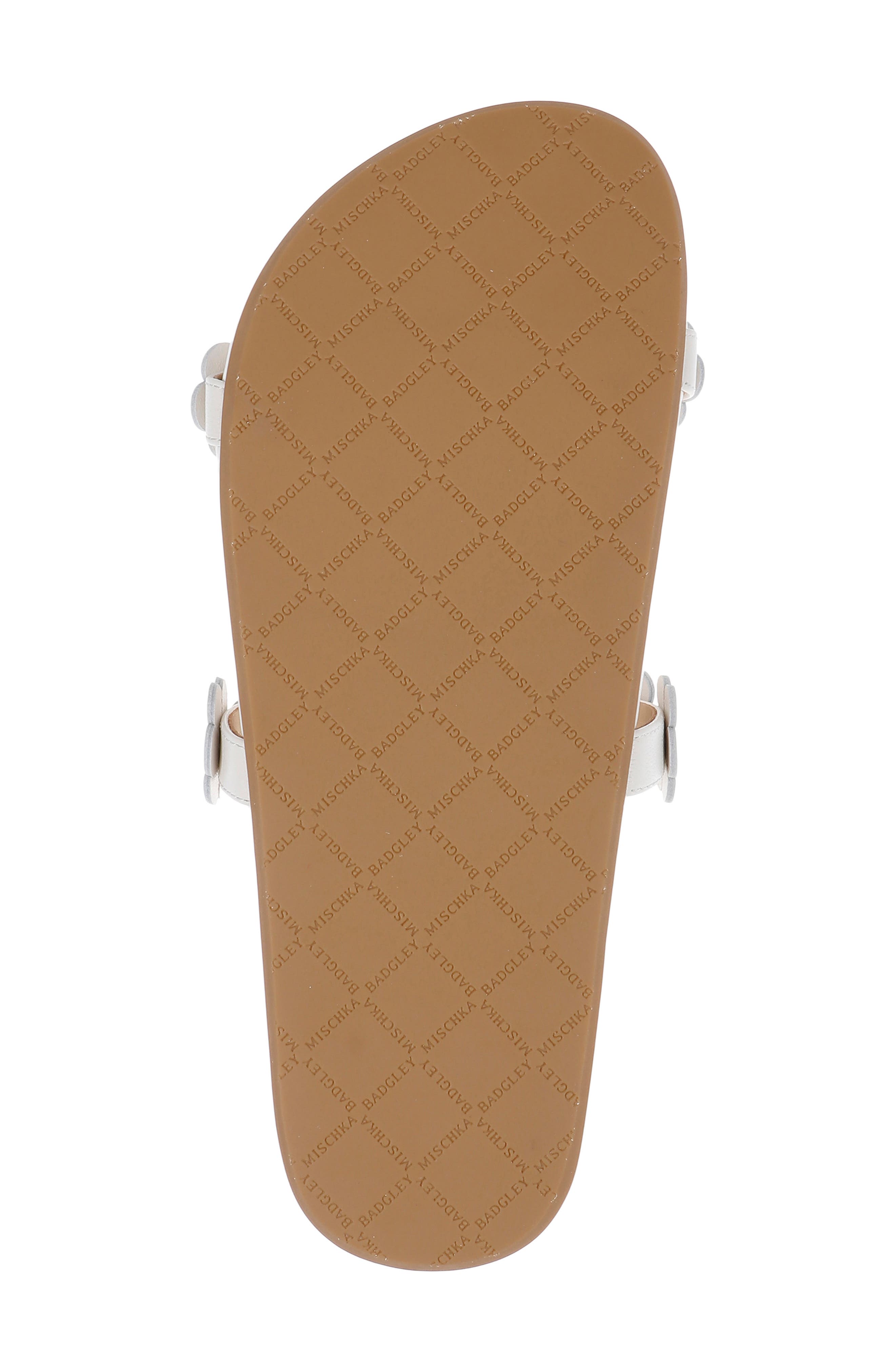 Badgley Mischka Collection Waterbury Slide Sandal, Alternate, color, White Leather