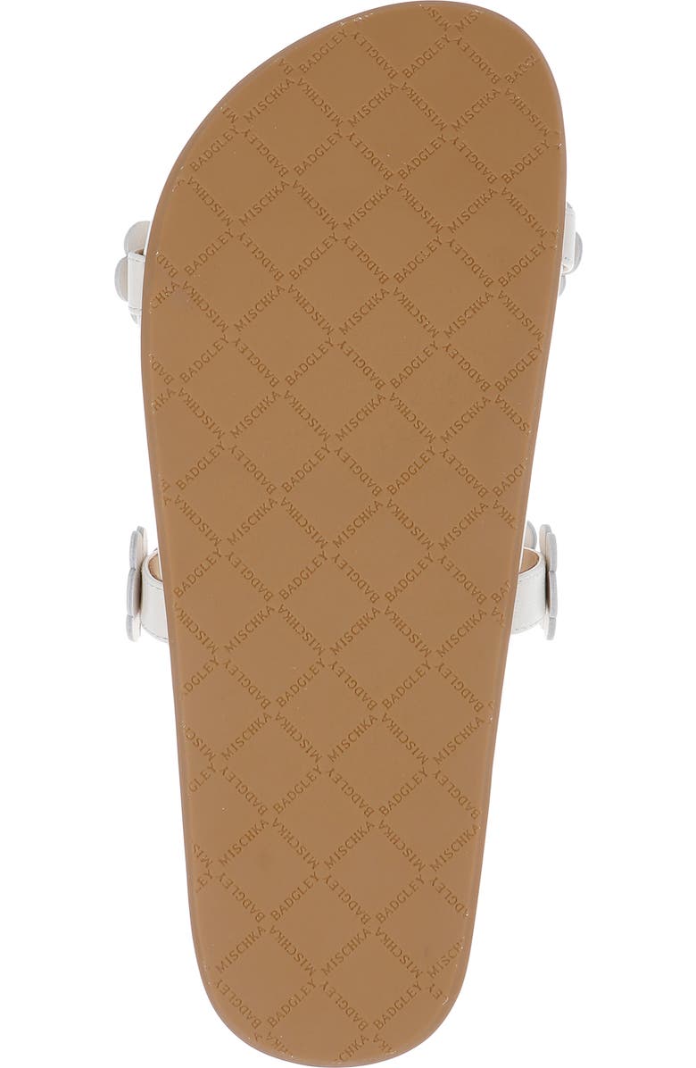 Badgley Mischka Collection Waterbury Slide Sandal, Alternate, color, White Leather