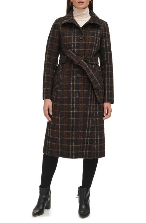 Plaid Trench Coat