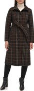 Kenneth Cole New York Plaid Trench Coat