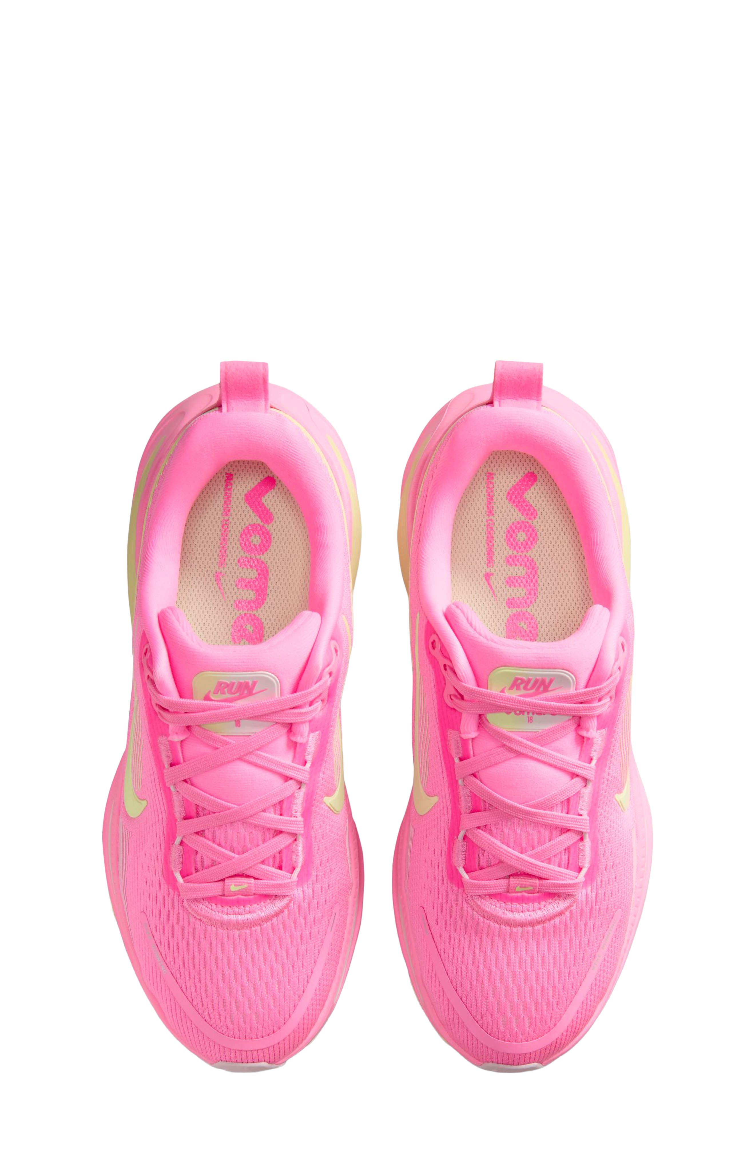 Nike Kids' Vomero 18 Running Shoe, Alternate, color, Pink Spell/ Barely Volt/ Pink