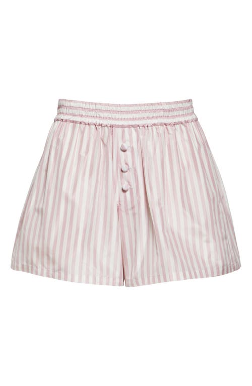 Tanner Fletcher Gender Inclusive Winne Stripe Boxer Shorts In Pink Stripe