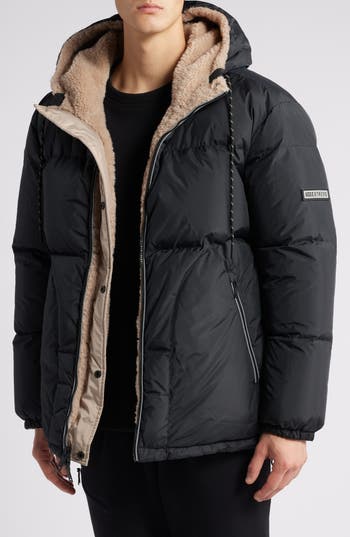 Ugg ® Shasta Faux Shearling 700 Fill Power Down Jacket In Black