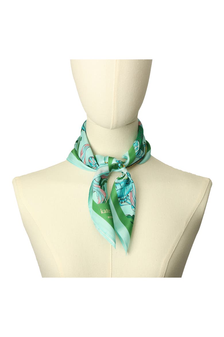 under the sea silk bandana scarf, Alternate, color, LOW TIDE