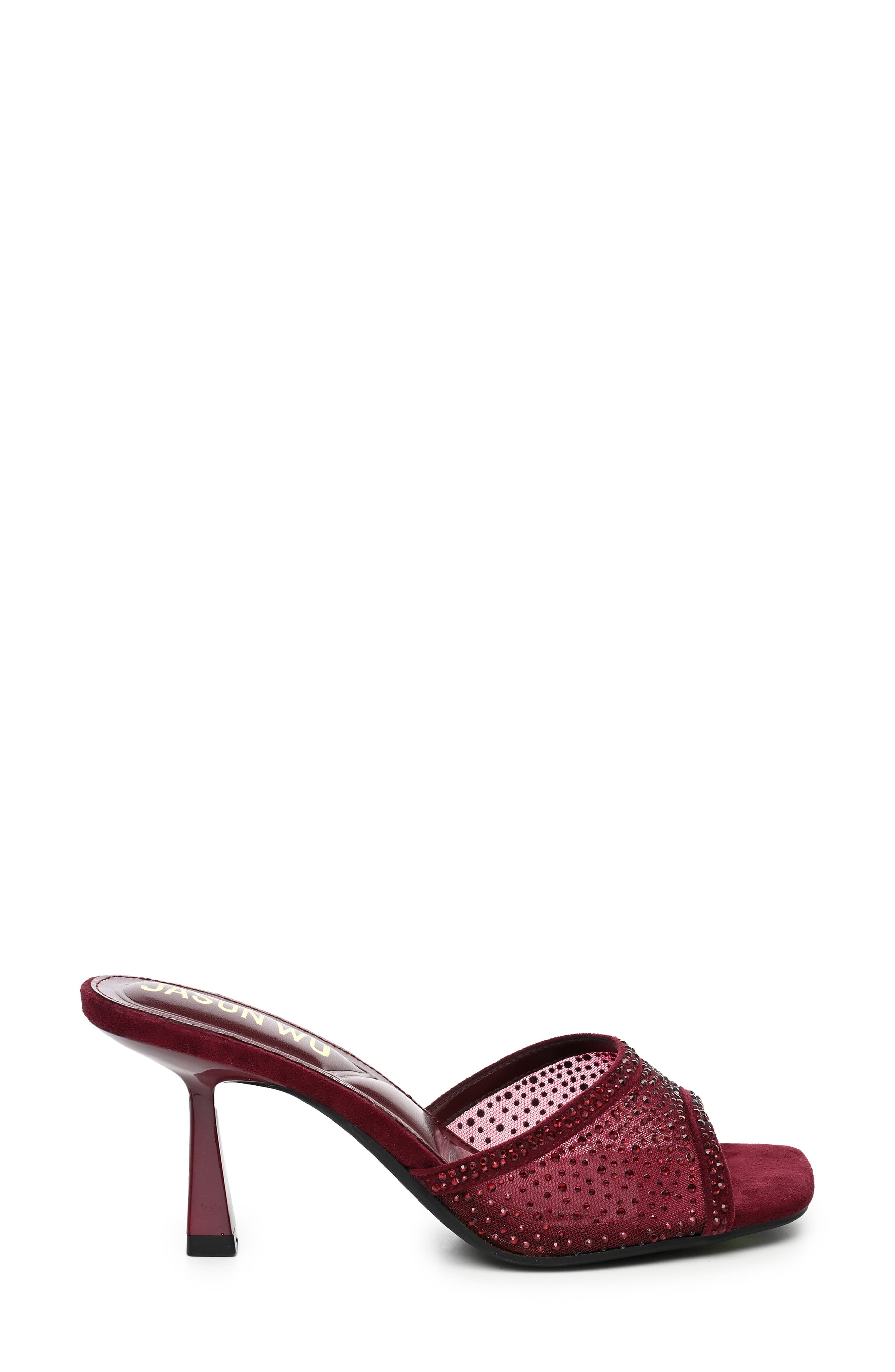 Rhinestone Slide Sandal, Alternate, color, BURGUNDY BLING